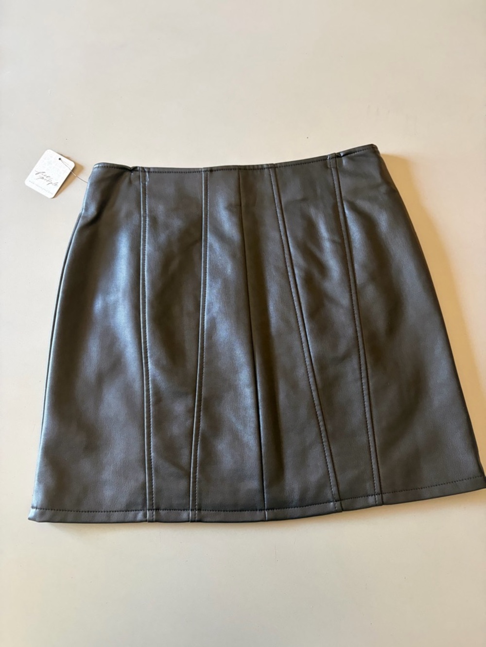Free People Vegan Leather Layla Mini Skirt 
Black size 2